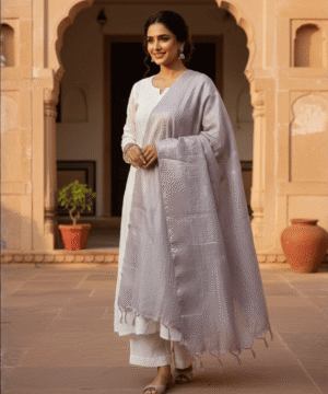 Women’s Woven Ethnic Dupatta with Tassels – Festive Wear