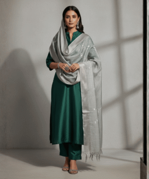 Women’s Woven Ethnic Dupatta with Tassels – Festive Wear