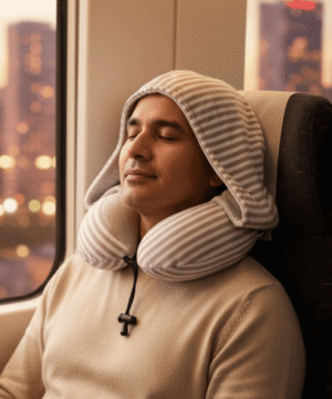 Memory Foam Travel Neck Pillow – Soft & Comfortable Support