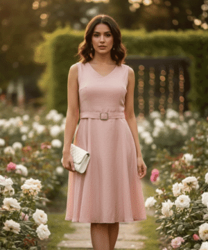 Women’s Elegant Midi One Piece Dress – Casual & Everyday Wear