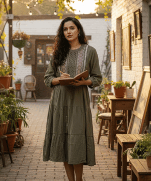 Women’s Elegant Midi One Piece Dress – Casual & Everyday Wear