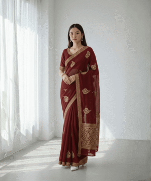 Women’s Designer Saree with Rich Border – Festive & Wedding Wear